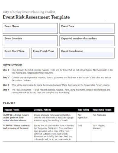 17 Event Risk Assessment Templates In Pdf Doc