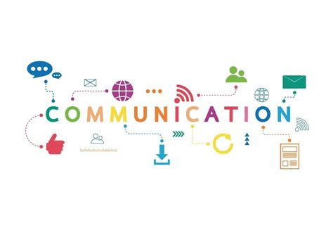 Vector Illustration Of A Communication Concept The Word Communication