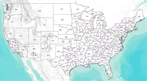 Usa Phone Area Codes Map United States Map
