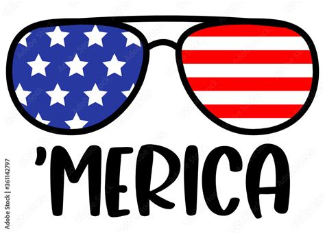merica american flag sunglasses vector stock vector adobe stock