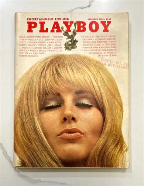 1969 Playboy Magazine December Christmas Issue Vintage Centerfold Retro