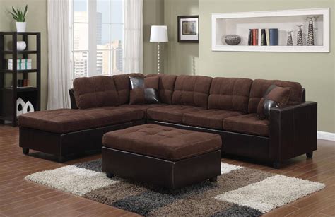 Living Room Leather Suede Sectional Sofa Coaster Sectional For Tufted Sectional Sofa With Chaise 