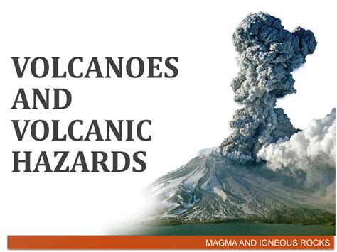 Solution Volcanoes And Volcanic Hazards Studypool