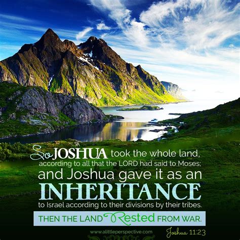 So Joshua Took The Whole Land According To All That The Lord Has Said
