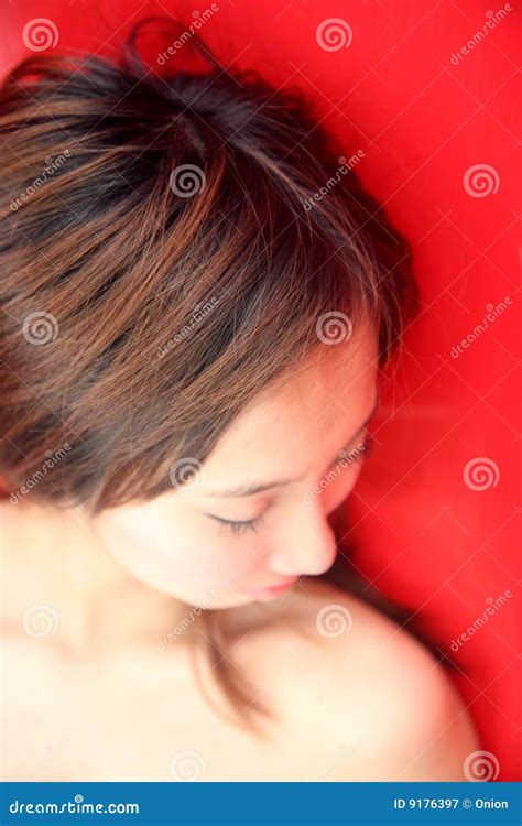 Cute Asian Girl Sleeping Stock Image Image Of Face Glamour 9176397