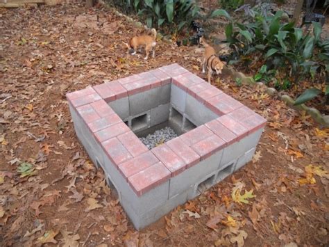 Using a level, make sure the bricks are relatively even all the way around. Cement Block Fire Pit - Fire Pit Ideas