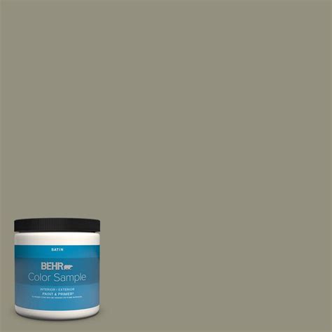 Behr Premium Plus 8 Oz N350 5 Muted Sage Satin Enamel Interior