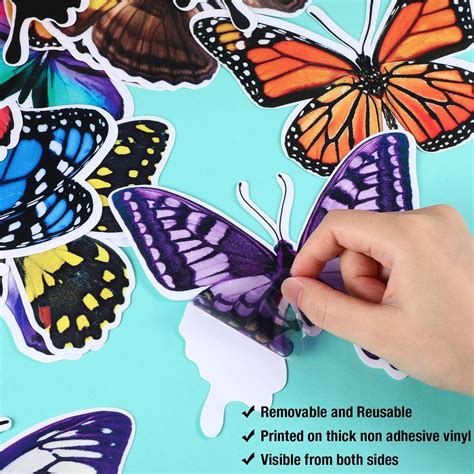 40 Pieces Butterfly Window Clings Anti Collision Window Clings Decals