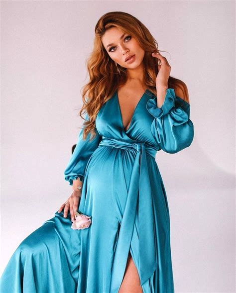 Turquoise Silk Maternity Wrap Dressbridesmaid Dresssilk Etsy