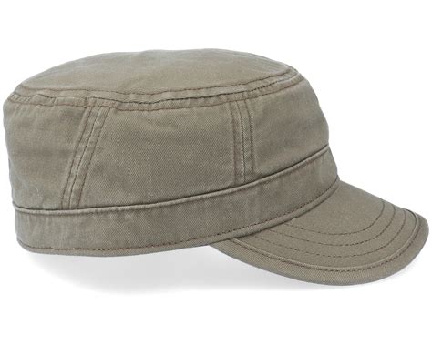 Army Cotton Dark Beige Fitted Stetson Caps Uk