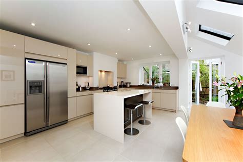 Once you decide how you will approach your extension project, you will have this is the main reason why projects for kitchen diner extensions require a professional architect. Clean lines | One wall kitchen, Kitchen design, Kitchen ...