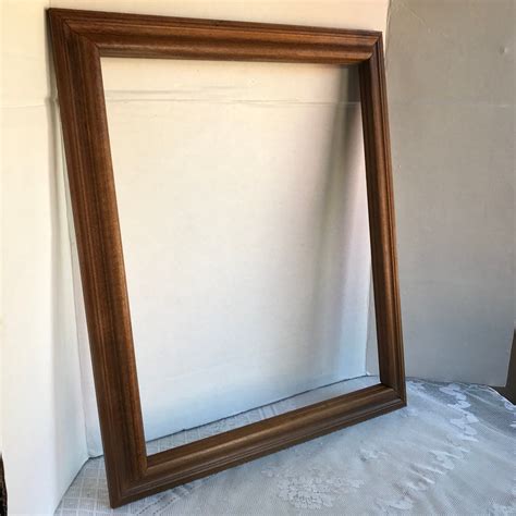 Vintage Brown Wooden Picture Frame 16 X 20 Inch Wood Frame By