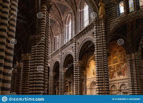 Interior Of Siena Cathedral Is A Medieval Church In Siena Stock Image