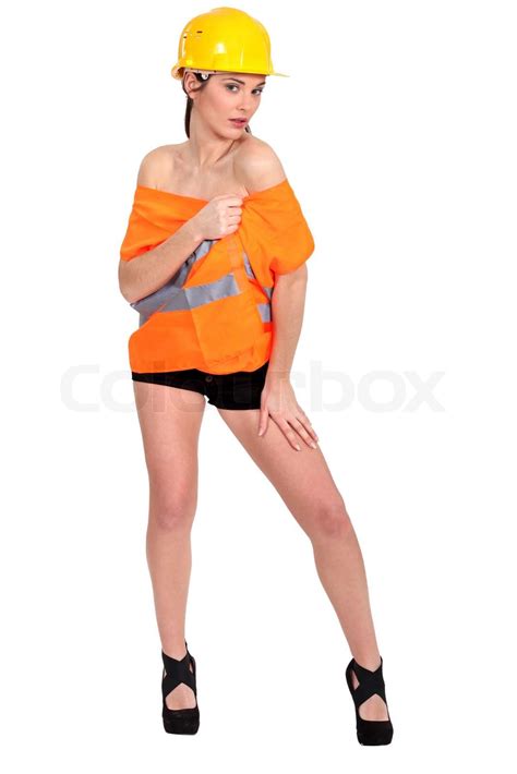 Sexy Construction Worker Stock Image Colourbox