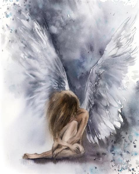 Angel Wings Art Angel Wings Painting Angel Wall Art Angel Artwork