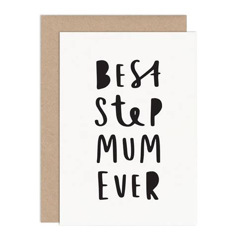 Best Step Mum Ever Mothers Day Card By Russet And Gray