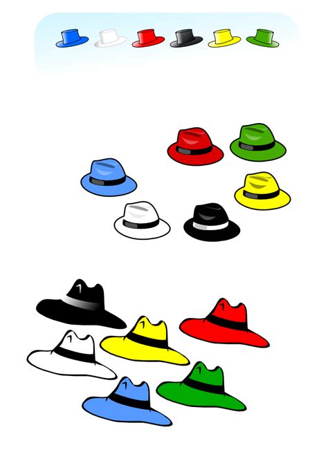 Onlinelabels Clip Art Six Hats