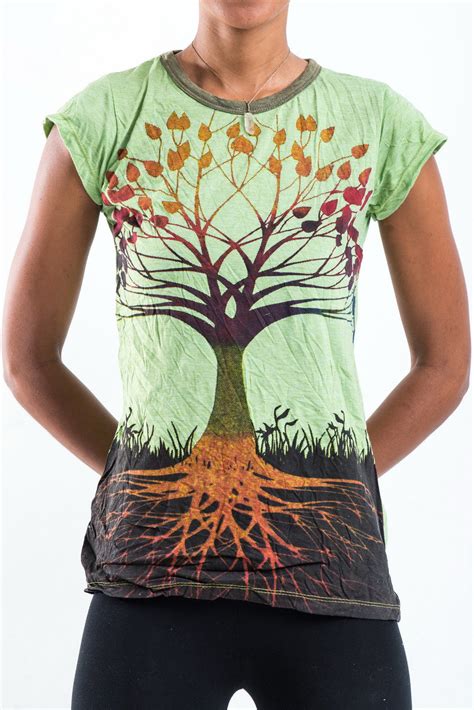 Sure Design Women's Tree of Life Tshirt Green | Sure Design