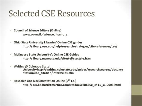 Introduction To Scientific Writing And Cse Style