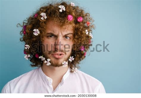 Close Portrait Frowning Young White Man Stock Photo 2030130008