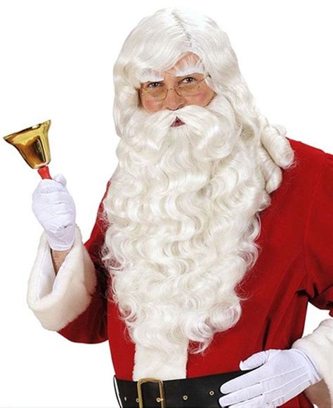Deluxe Santa Claus Wig With Beard Moustache And Eyebrows By Widmann