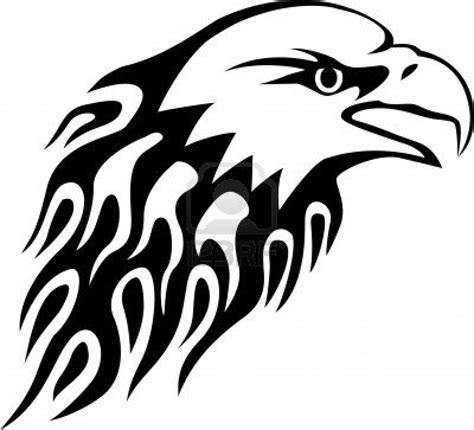 Eagle with red and white and badge. Tribal Eagle - ClipArt Best