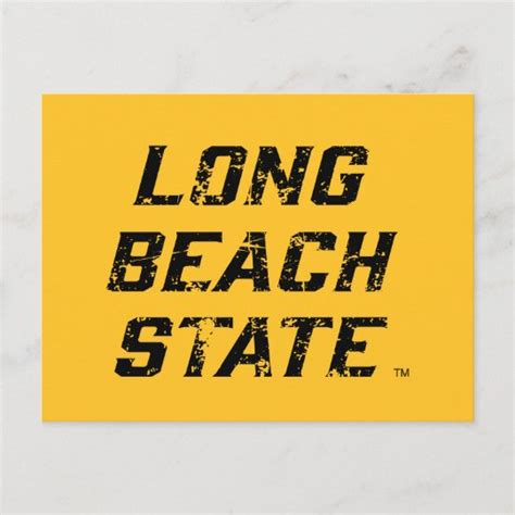 Long Beach State Wordmark Distressed Invitation Postcard