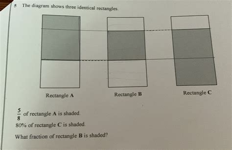 Solved 5 The Diagram Shows Three Identical Rectangles 58 Of