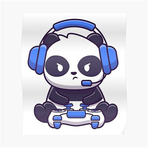 Gaming Panda Poster For Sale By Renju1902 Redbubble