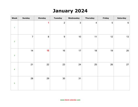 Download Blank Calendar 2024 12 Pages One Month Per Page Horizontal
