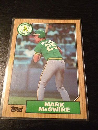 The main differences are the leaf logo in the upper left hand corner of the front of the card and the french description on the back. Mark McGwire 1986 Topps 366 Rookie | eBay | Favorite sports cards | Pinterest | eBay