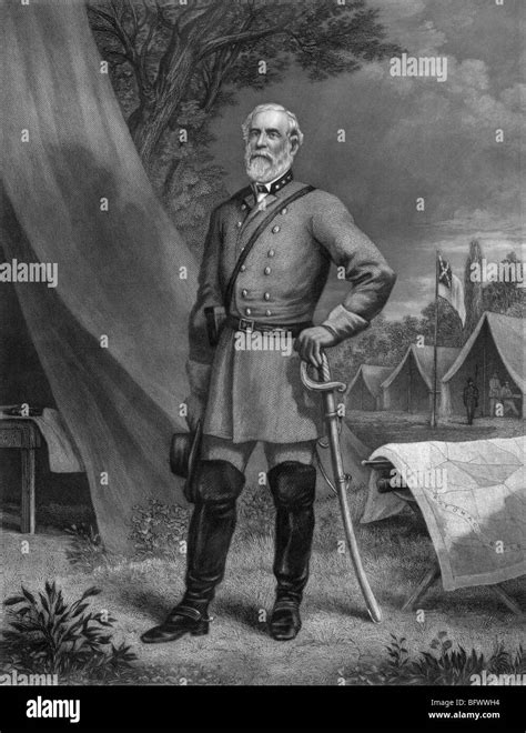 Portrait Of General Robert E Lee 1807 1870 Commander Of The Stock