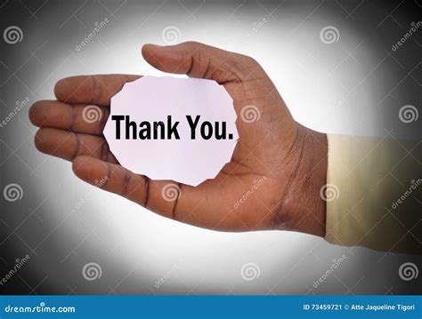Concept Of Thanks Stock Image Image Of Holding Word 73459721