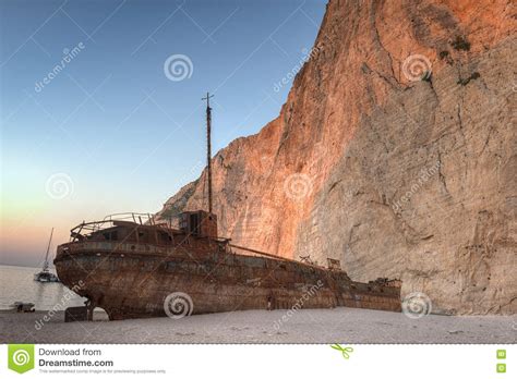 Shipwreck At Navagio Beach Zakynthos Editorial Photo