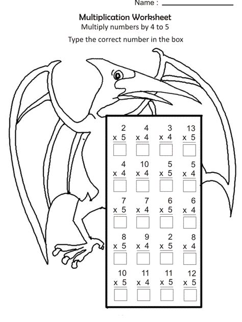 Multiplication Color By Number Coloring Pages Sketch Coloring Page