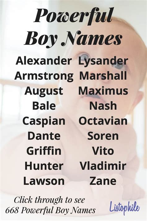 668 Powerful Boy Names Artofit