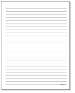 Free Printable Lined Writing Paper Template PRINTABLE TEMPLATES