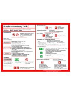 Brandschutzordnung teil b anhang, word vorlage (doc). Brandschutzordnung Teil B Muster Word / Brandschutzordnung ...