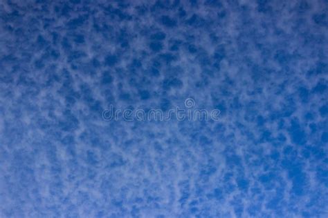 White Cirrus Clouds In Light Blue Sky Cloudscape Nature Background