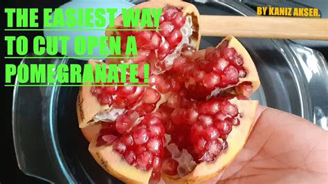 Then as she does, find the kinda flat piece that sections the fruit in 4s(you will see when you hold it) in a bowl/pitcher put cold water and pull apart the fruit, without the mess!! The BEST & EASIEST Way To Cut Open A Pomegranate! | SIMPLE ...