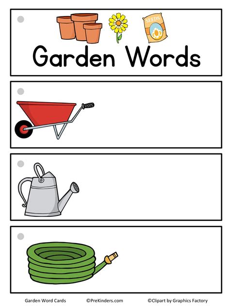 Garden Word Cards Blank Prekinders