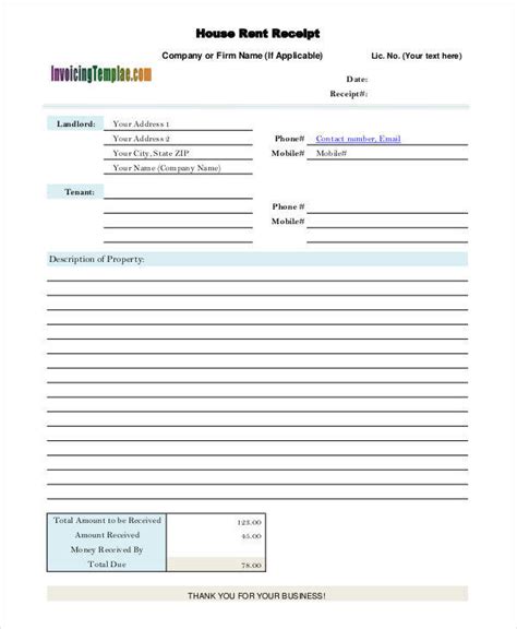 Free 10 Rental Billing Statement Templates In Pdf Ms Word Excel