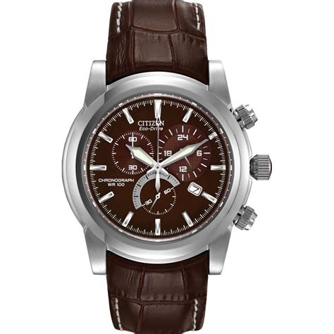 Citizen Eco Drive Chronograph Wr100 At0550 11x Watch Shade Station