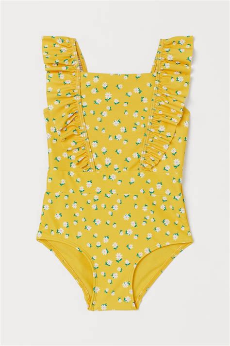 Ruffled Swimsuit Yellowdaisies Kids Handm Us