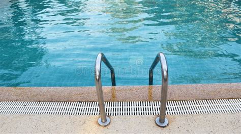 Metal Stair At Swimming Pool Stock Image Image Of Activity