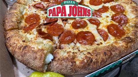Papa Johns Garlic Epic Stuffed Crust Pizza Review 🧄🧀🍕 Youtube