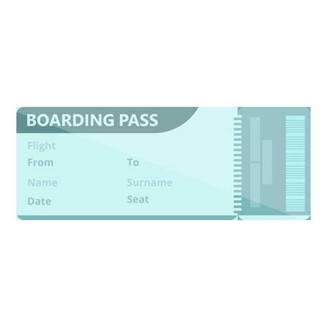 Premium Vector Tour Boarding Pass Icon Cartoon Of Tour Boarding Pass Vector Icon For Web
