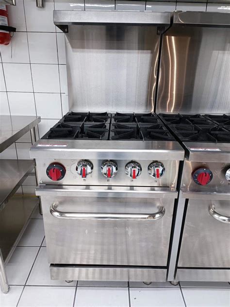 Commercial 4 Burner Gas Stove With Oven Tv And Home Appliances Kitchen