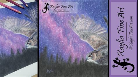Tutorial How To Draw A Starry Night Sky In Coloured Pencils Youtube