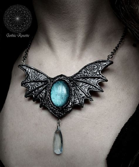 Gothic Necklace Bat Necklace Batwing Necklace Gothic Jewelry